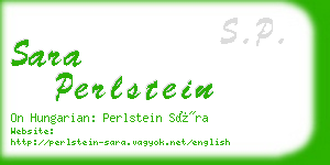 sara perlstein business card